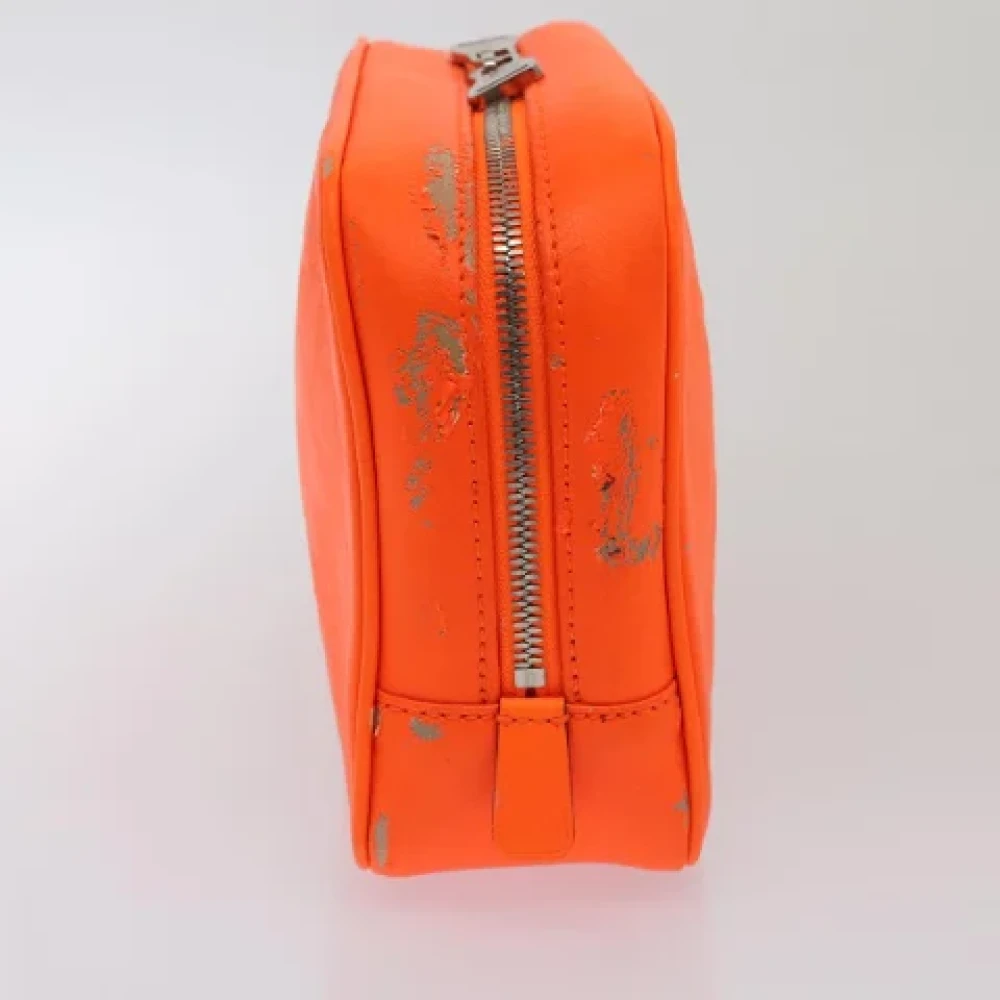 Louis Vuitton Vintage Pre-owned Leather clutches Orange Dames