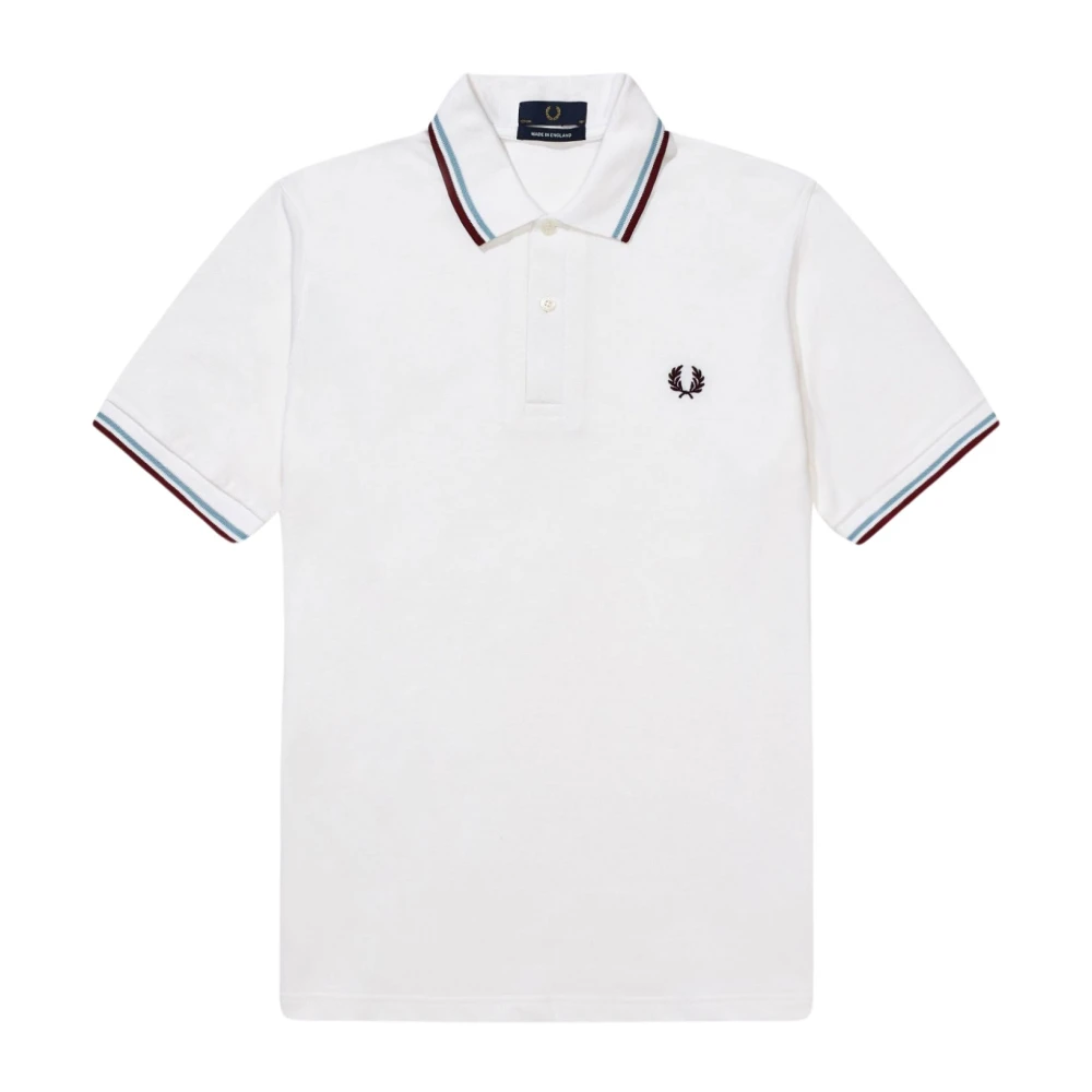 Fred Perry Men's White Polo Shirts, Xs, Original Twin Tipped Polo