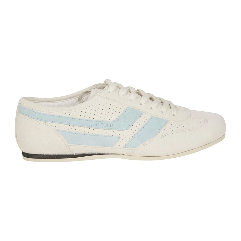 Tom Ford Brook Perforated Suede Sneaker Heren Schoenen Beige