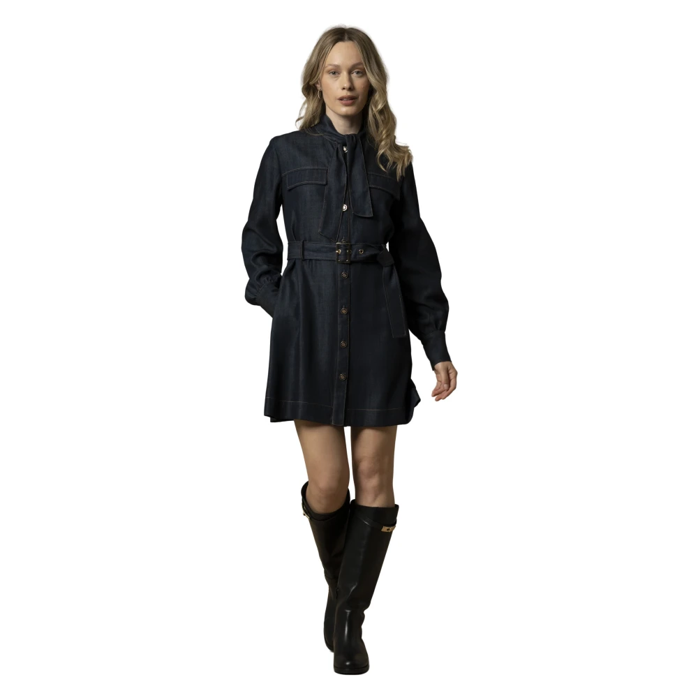 Kocca Women's Blue Shirt Dresses, M, Denim Shirt Style Relaxed Dress