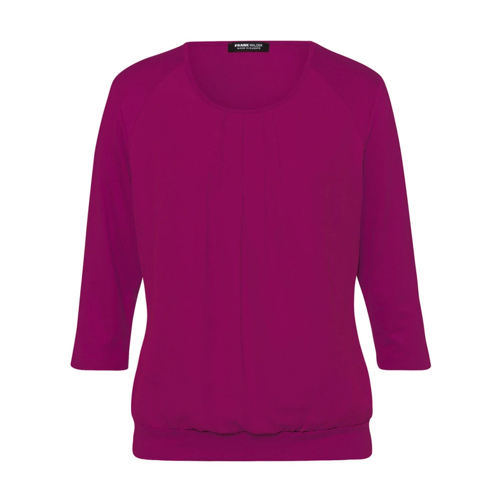 Frank Walder Lange Mouw Blouse Shirt Pink Dames