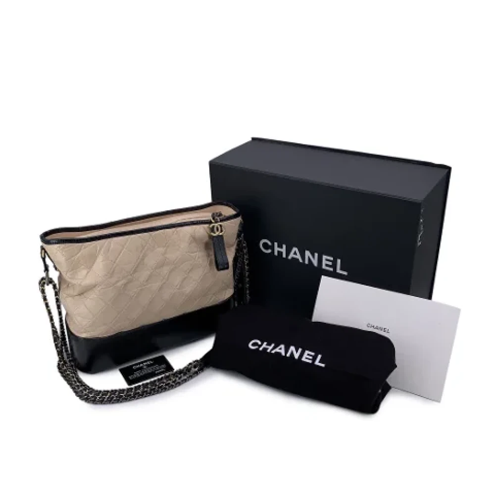 Chanel Vintage Pre-owned Leather shoulder-bags Beige Dames