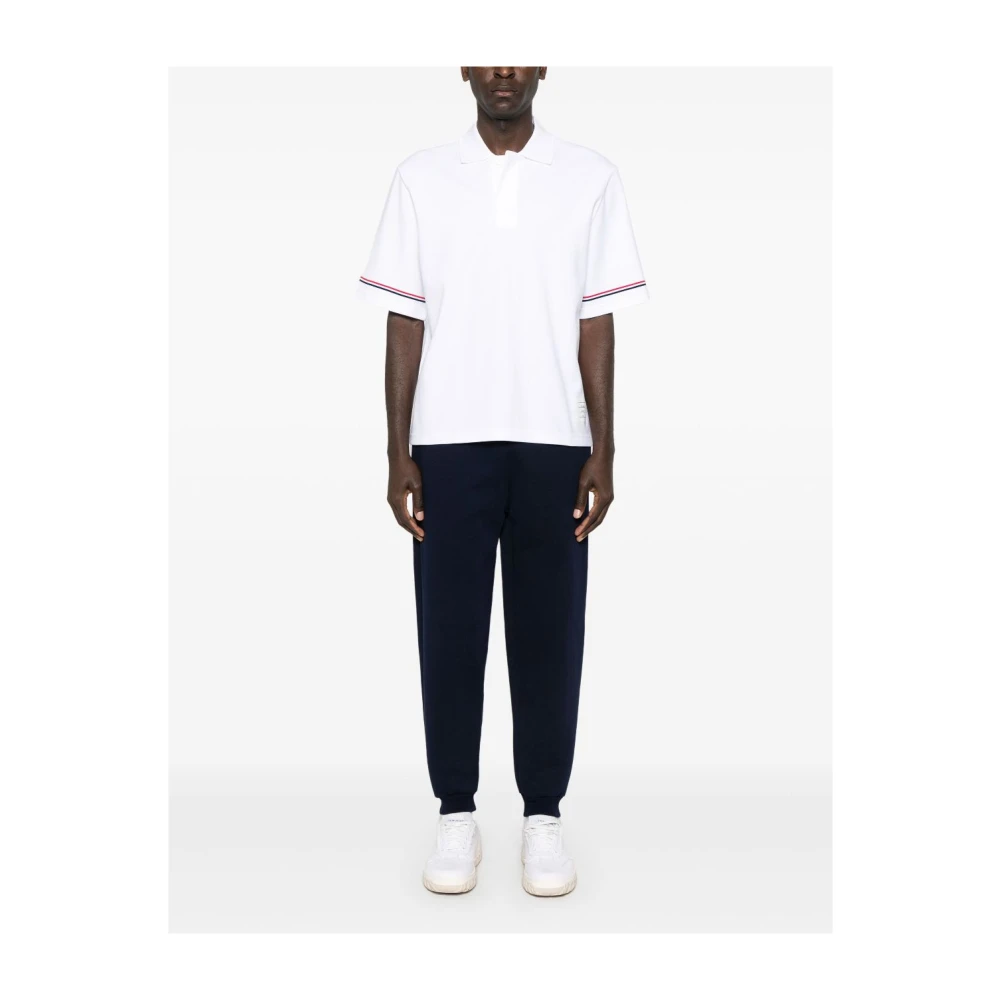 Thom Browne Wit Poloshirt met Handtekeningstijl White Heren
