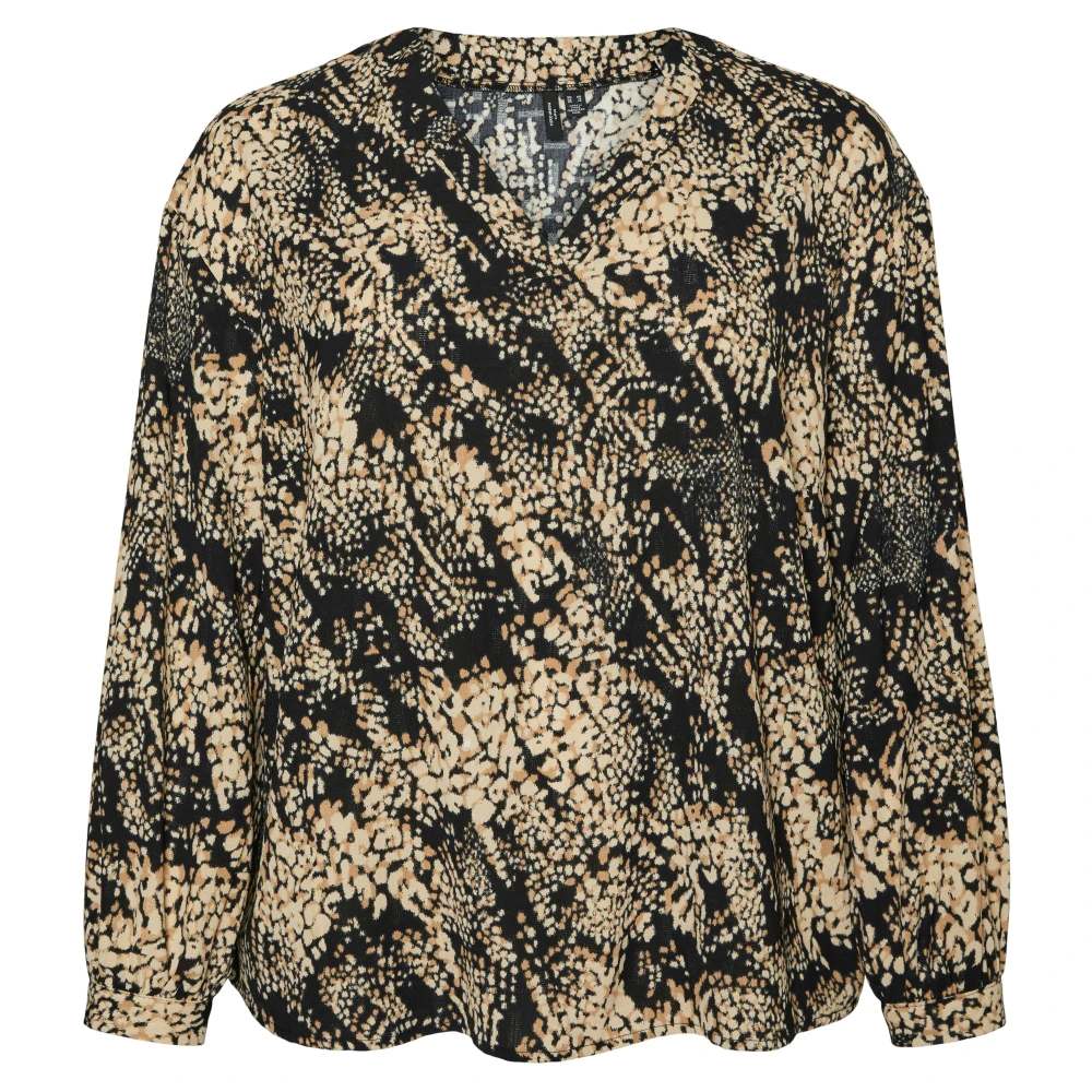 Vero Moda V-hals top met geweven boetiek snit Multicolor Dames
