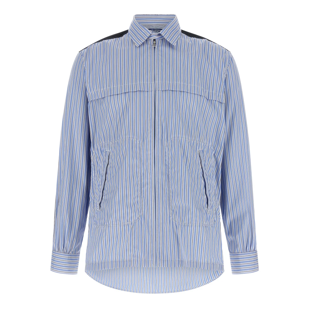 Junya Watanabe Blue Cotton Poplin Shirt - Male - Casual Shirts - Xl - Shirts