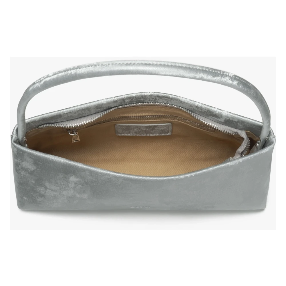 Estro Grijze Leren Schoudertas voor Dames met Marmerprint Er00115803 Gray Dames