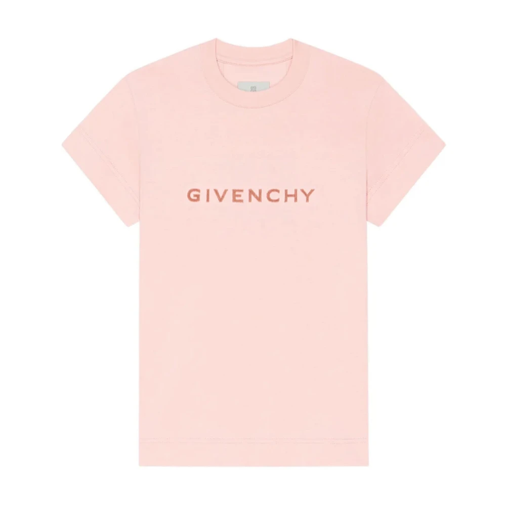 Givenchy Slim 4G T-shirt met Tufting Effect Pink Dames