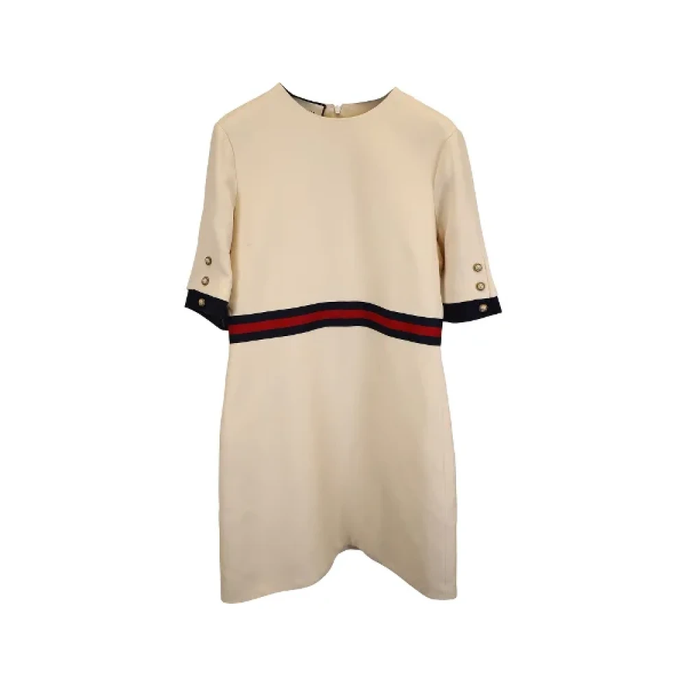 Gucci Vintage Pre-owned Wool dresses White Dames