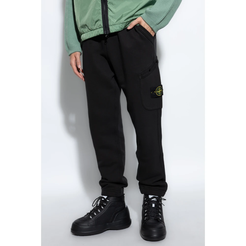 Stone Island Katoenen broek Black Heren