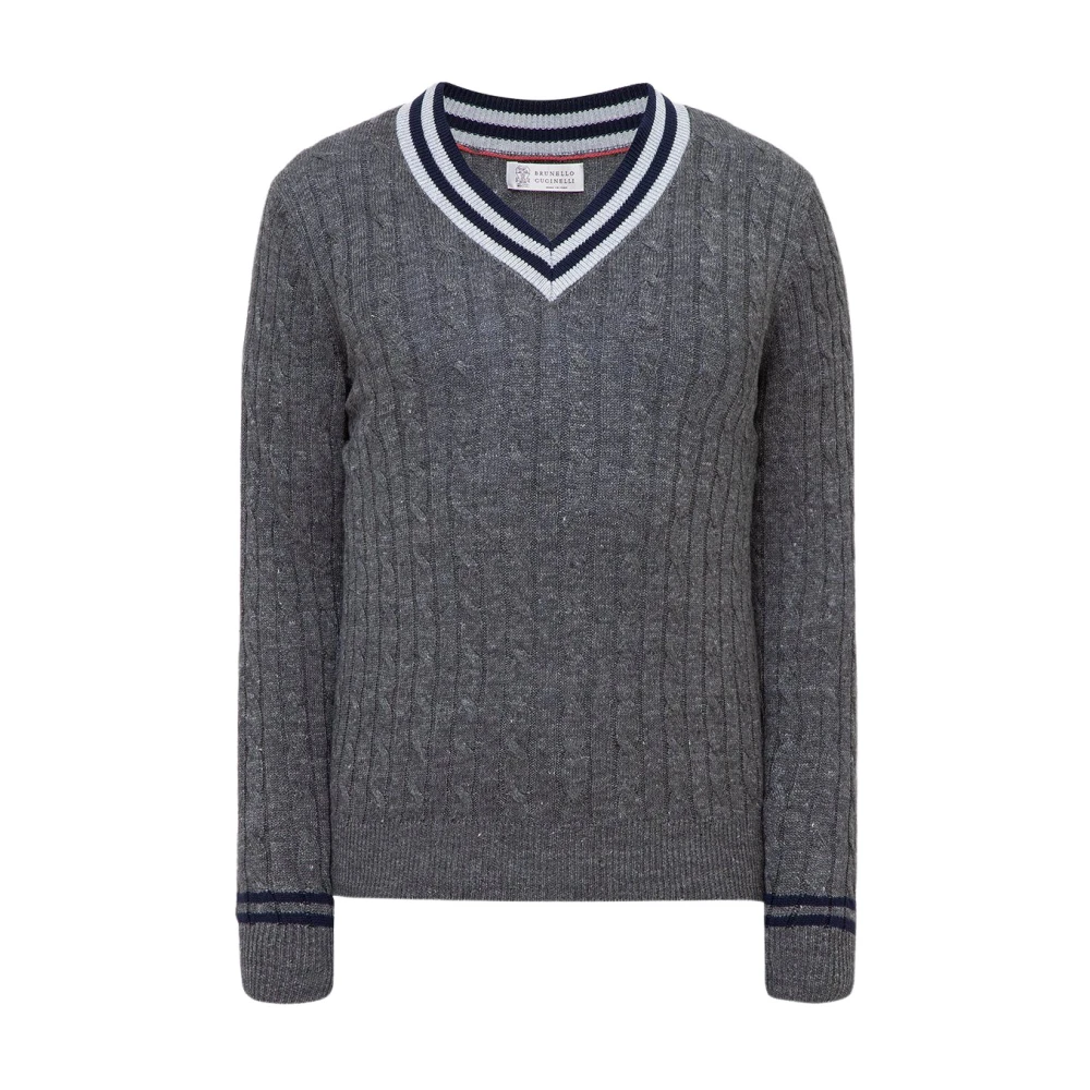 Knitwear > V-neck Knitwear - - Brunello Cucinelli - Modalova
