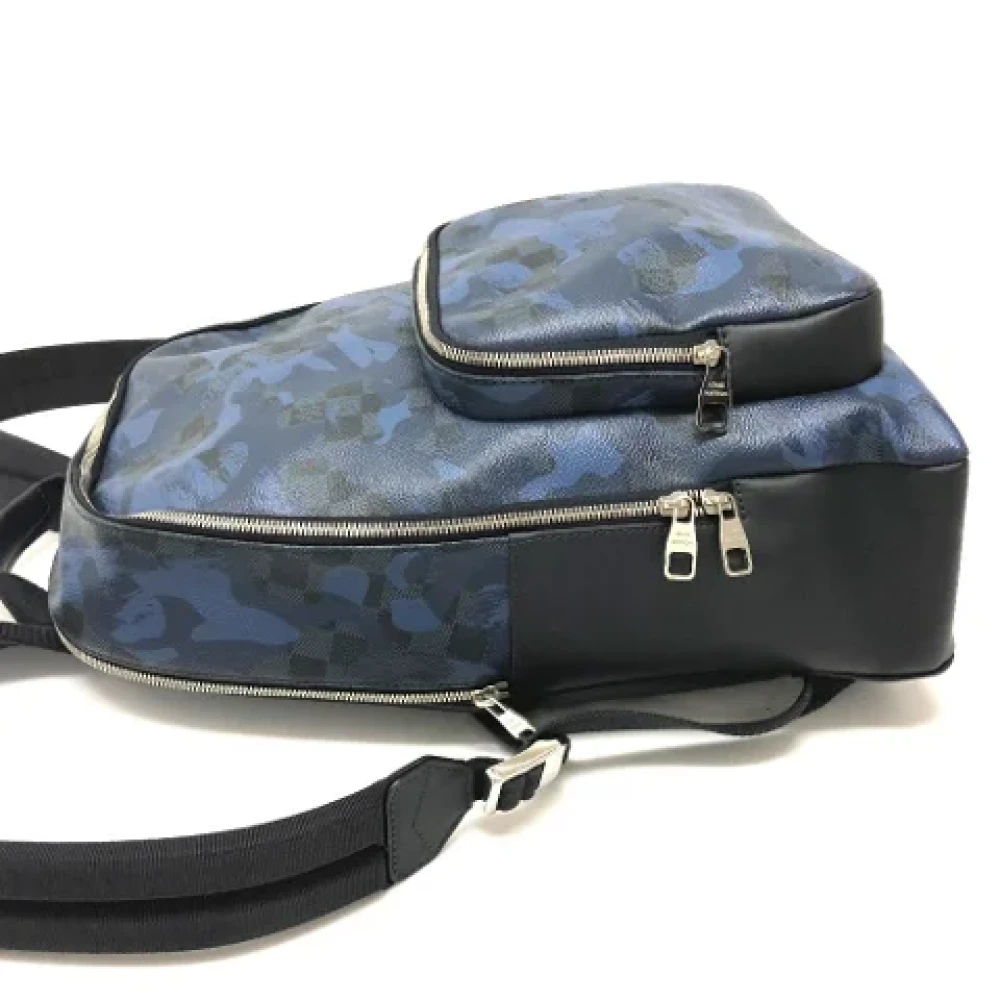 Louis Vuitton Vintage Pre-owned Fabric shoulder-bags Blue Heren