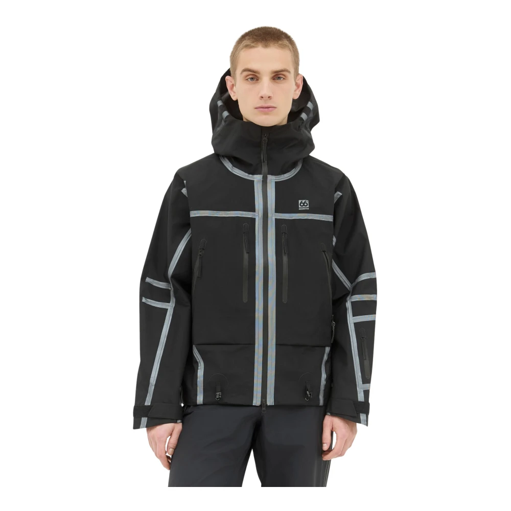 66 North Shelljack met contrastpanelnaden Black Heren