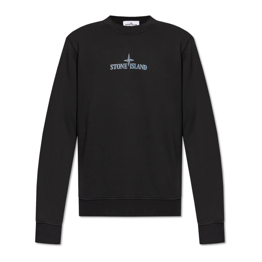 Stone Island Sweatshirt met logo Black Heren