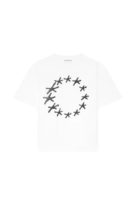 Avslappnad Stjärnor Vit T-shirt