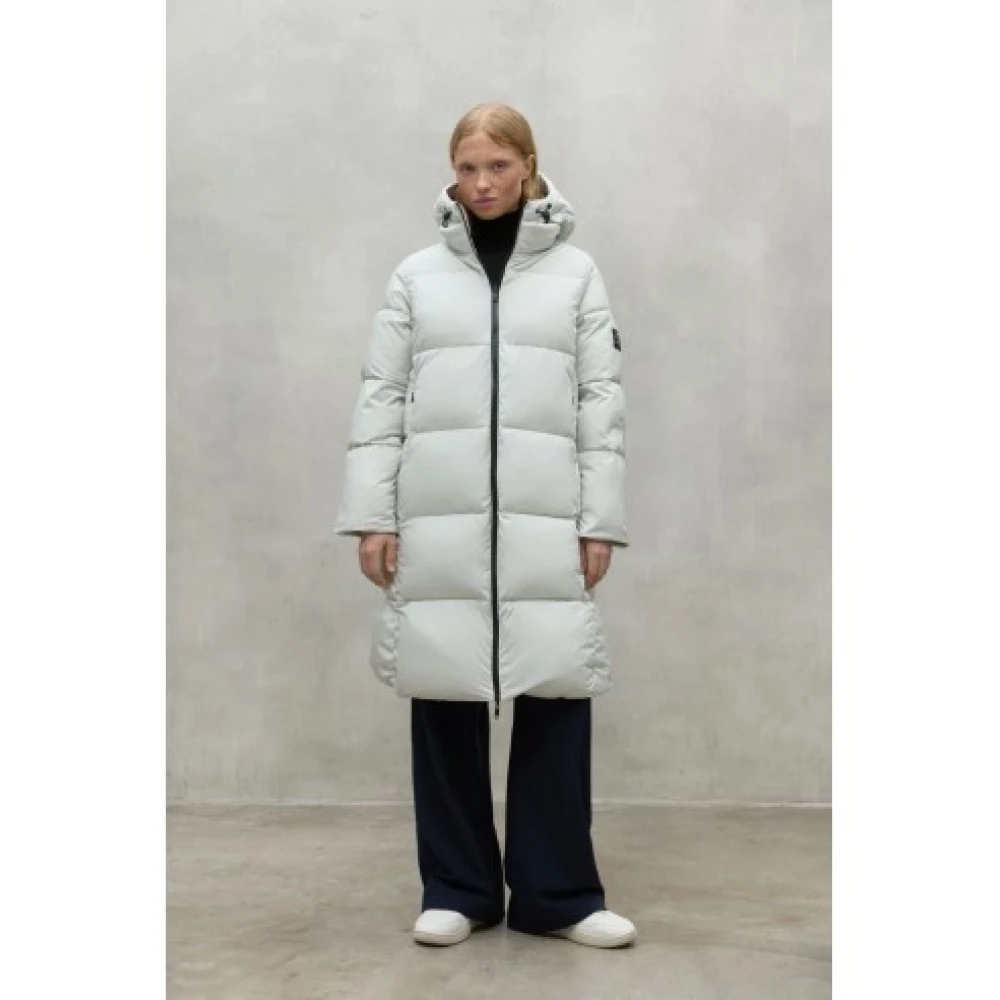 Ecoalf Omkeerbare Witte Zand Winterjas White Dames
