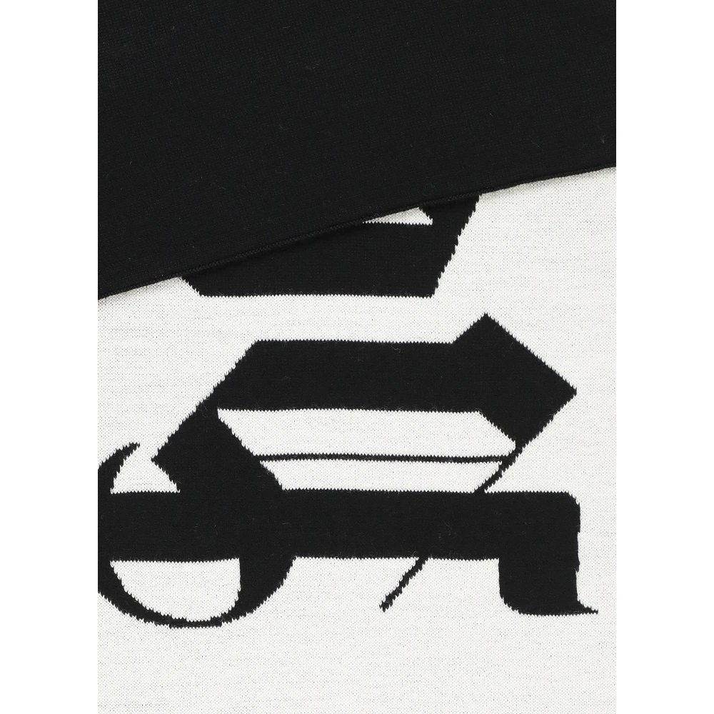 Palm Angels Wolmix Sjaal met Contrasterend Logo Black Heren