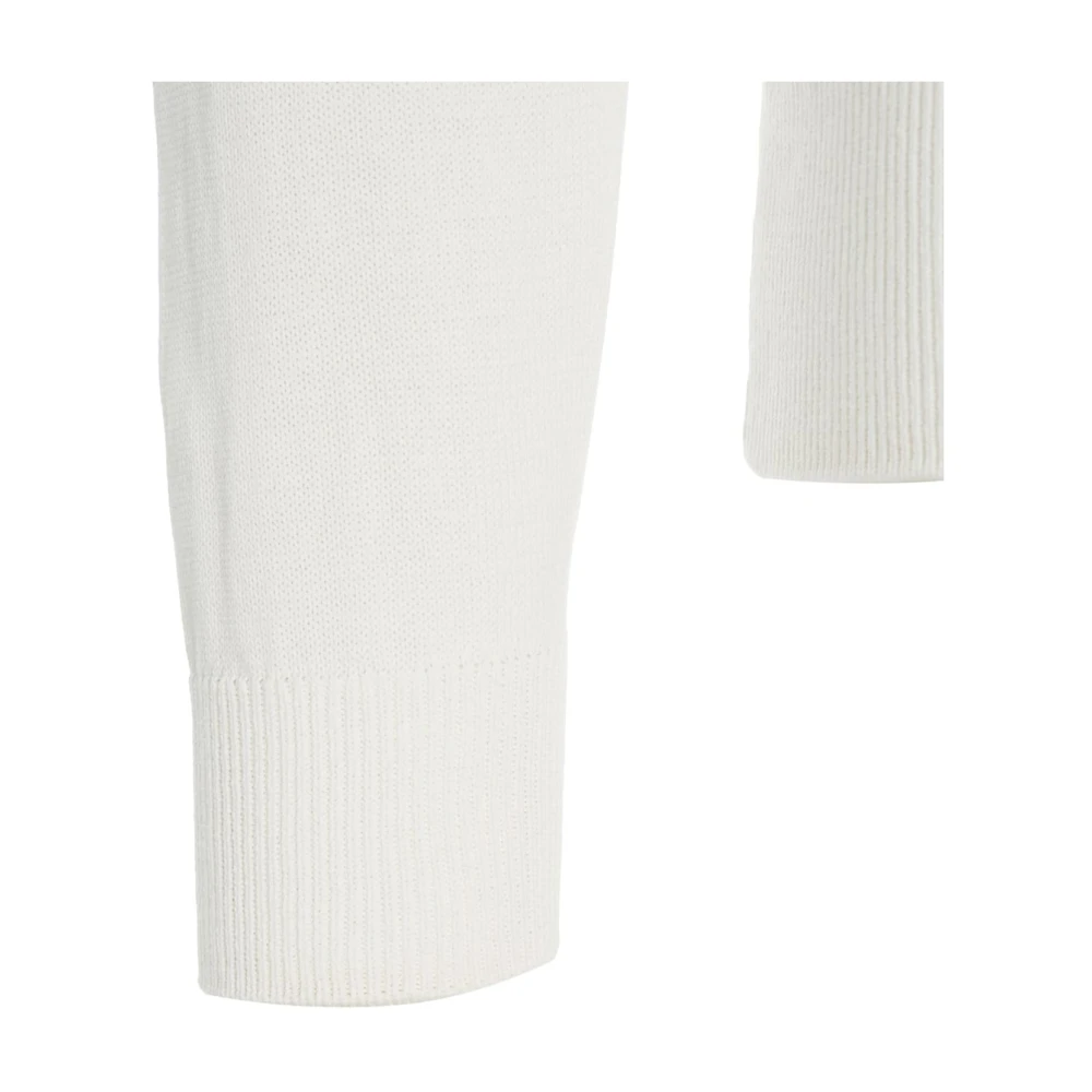 Peuterey Witte Gebreide Katoenen Trui Ss25 White Heren