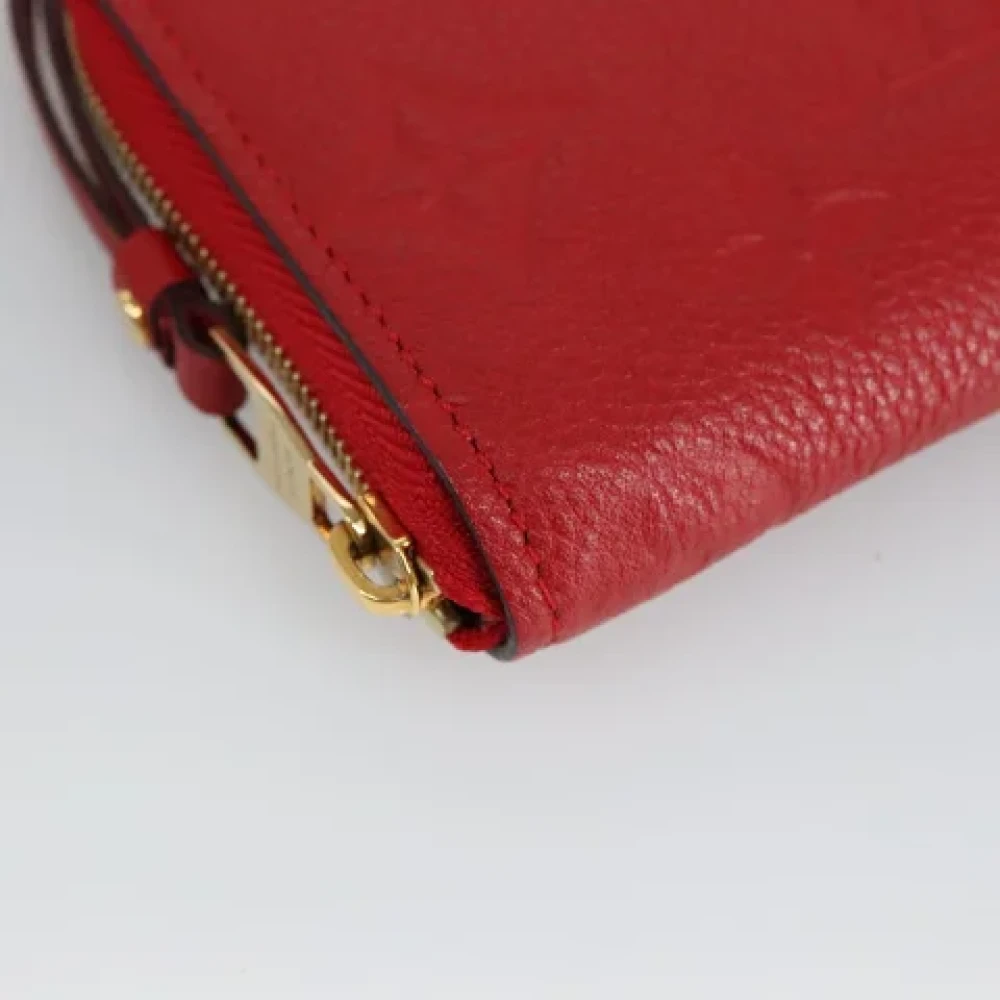 Louis Vuitton Vintage Pre-owned Leather wallets Red Dames