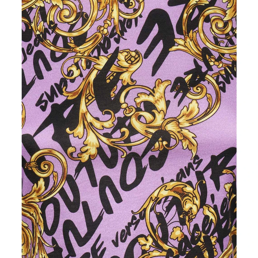 Versace Jeans Couture Logo Print Katoenen T-Shirt Multicolor Dames
