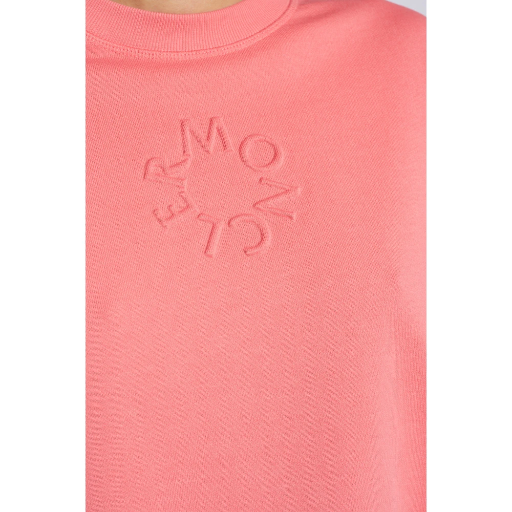 Moncler Sweatshirt met logo Pink Dames