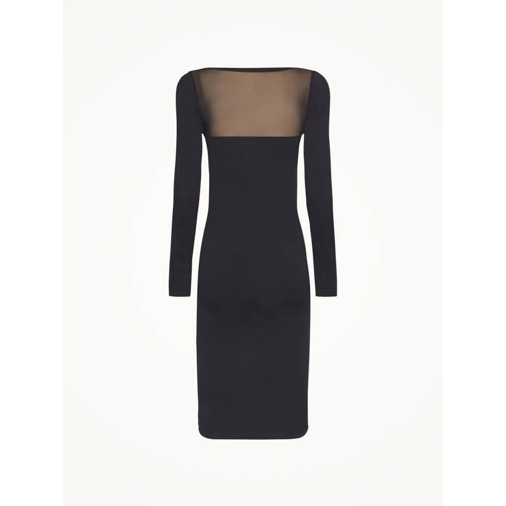 Wolford Zwarte lange mouw ondoorzichtige jurk Black Dames