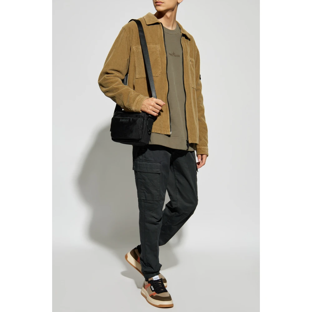 Stone Island Broek met logo Black Heren