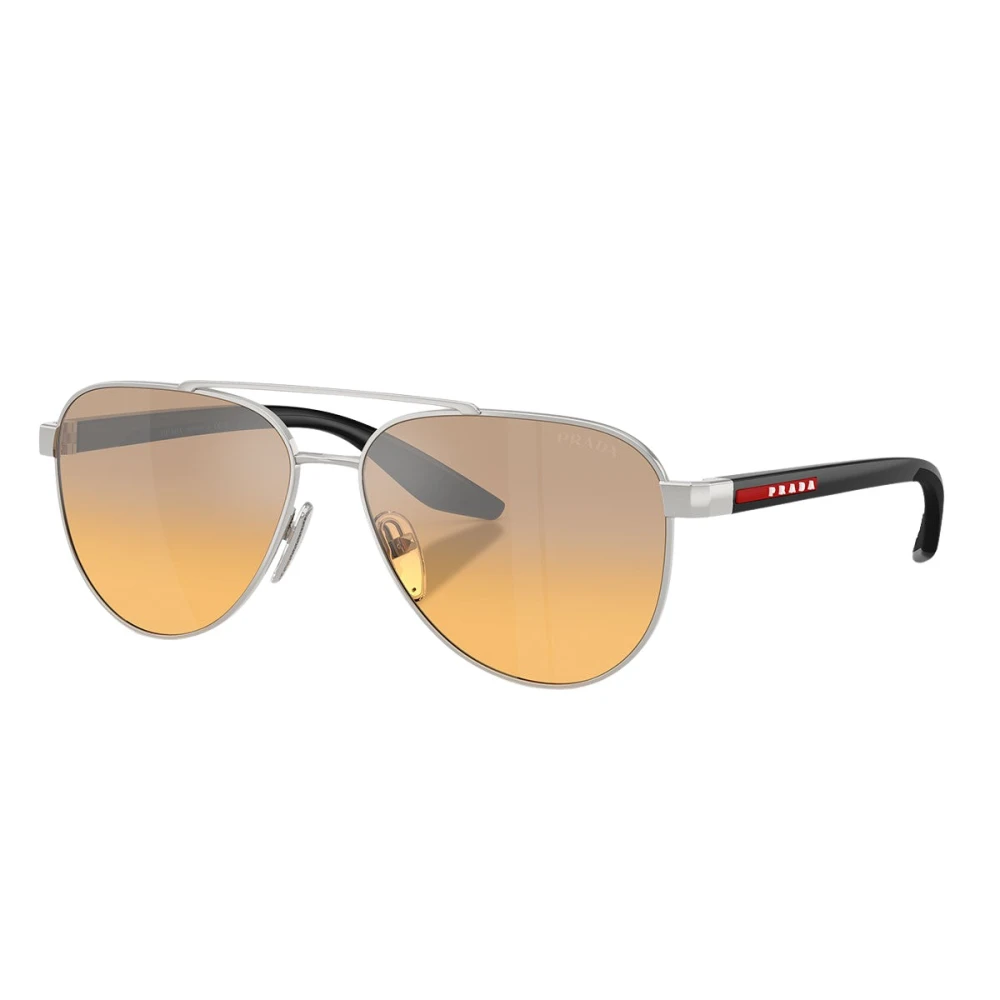 Prada Linea Rossa Man Sunglass PS A52S - Frame color: Silver, Lens color: Gradient Grey - Image 3