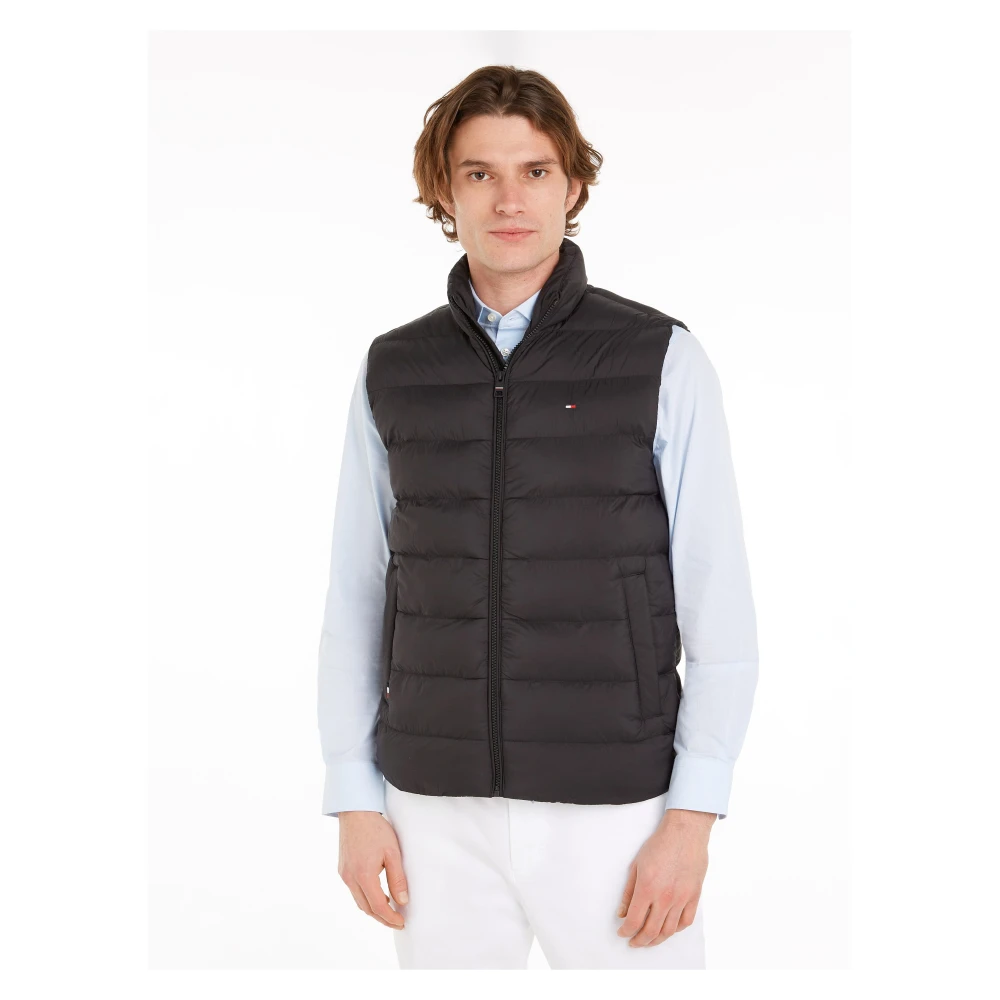 Tommy Hilfiger Zwarte Lichtgewicht Pufferjas Black Heren