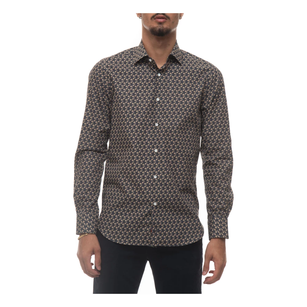 Càrrel Fantasie Bloemen Jurk Kraag Shirt Gray Heren