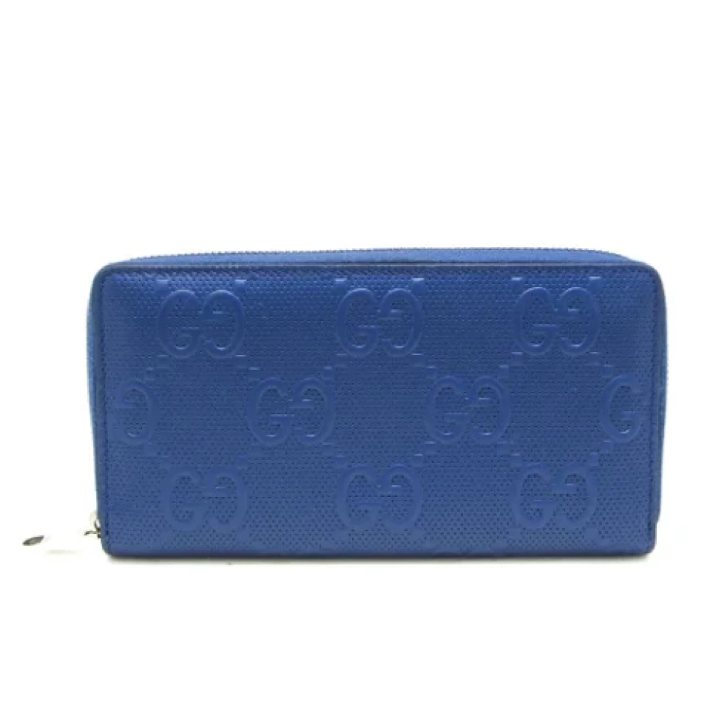 Gucci Vintage Pre-owned Leather wallets Blue Dames