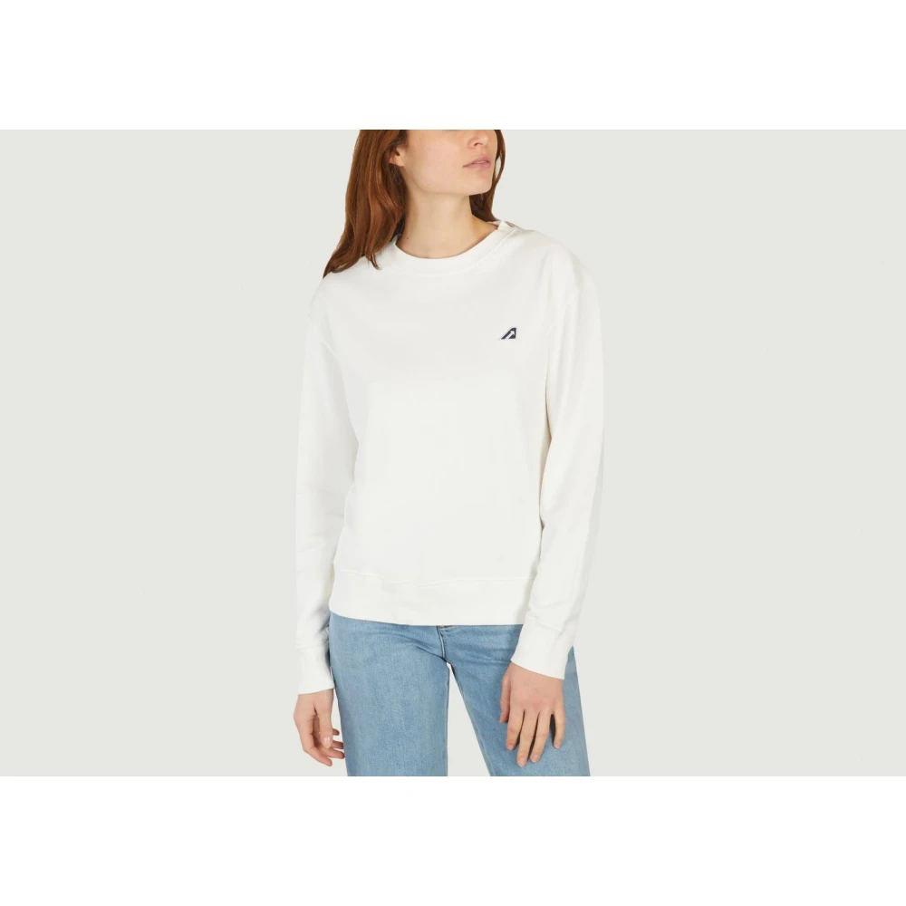 Autry Iconische Sweatshirt met Ronde Hals White Dames