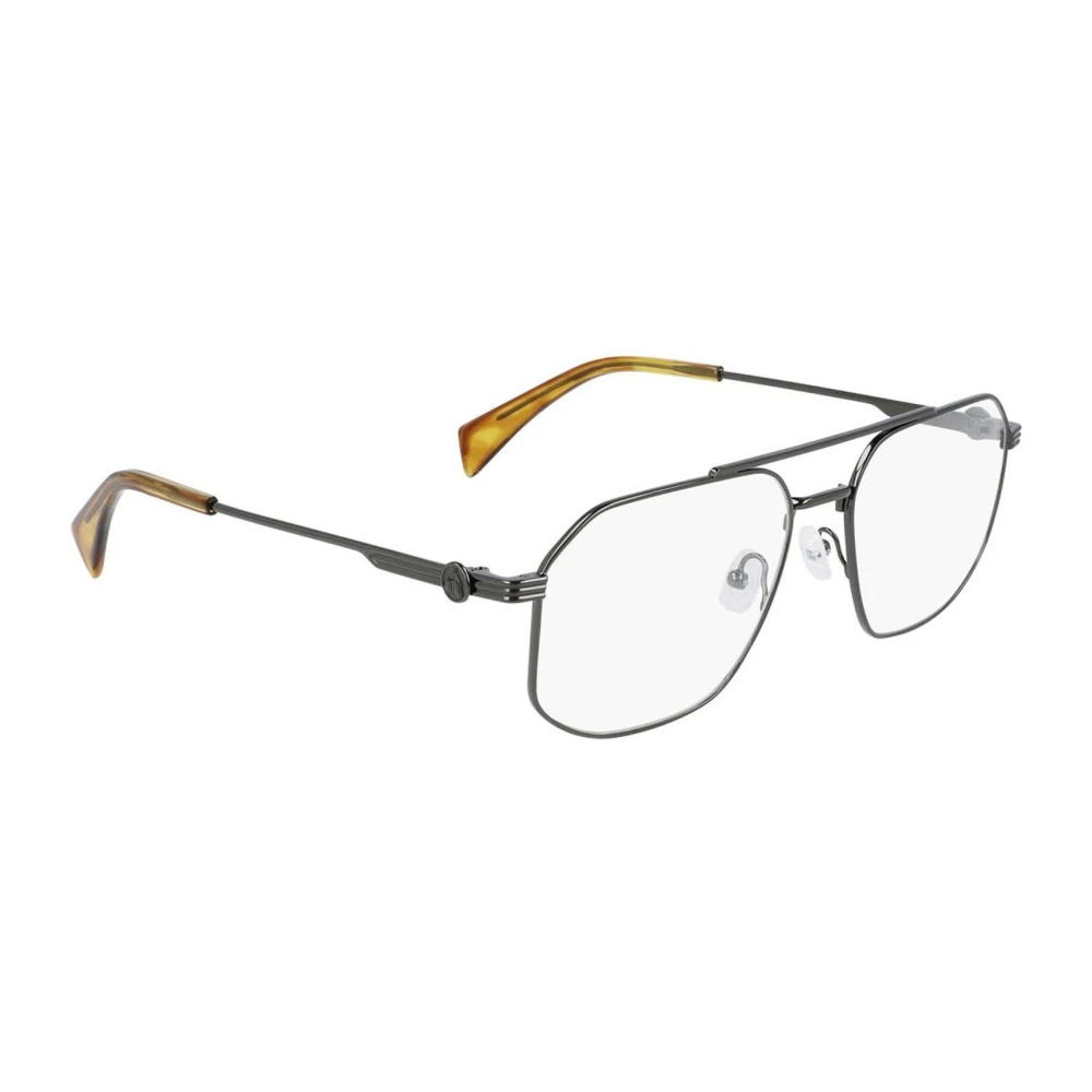 Lanvin Metalen Frame Grijze Bril voor Mannen Gray Heren