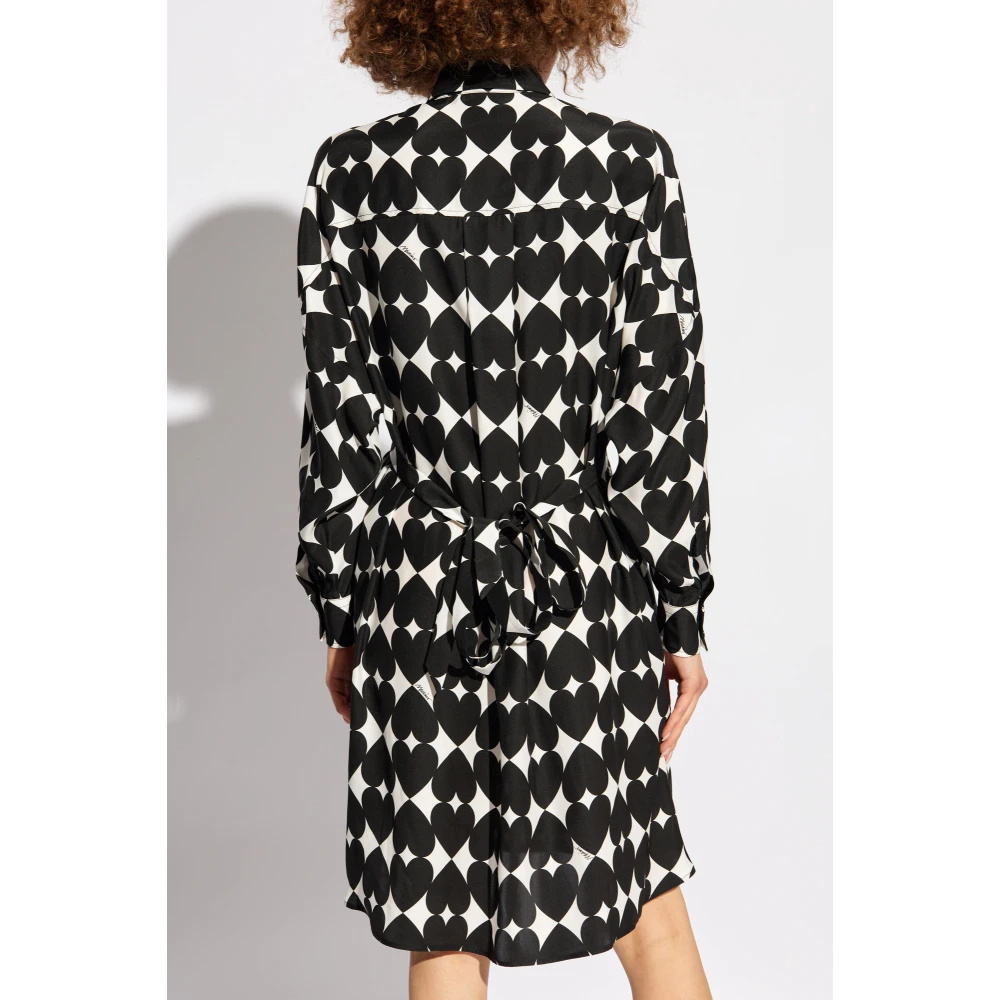 Moschino Jurk met kraag Black Dames