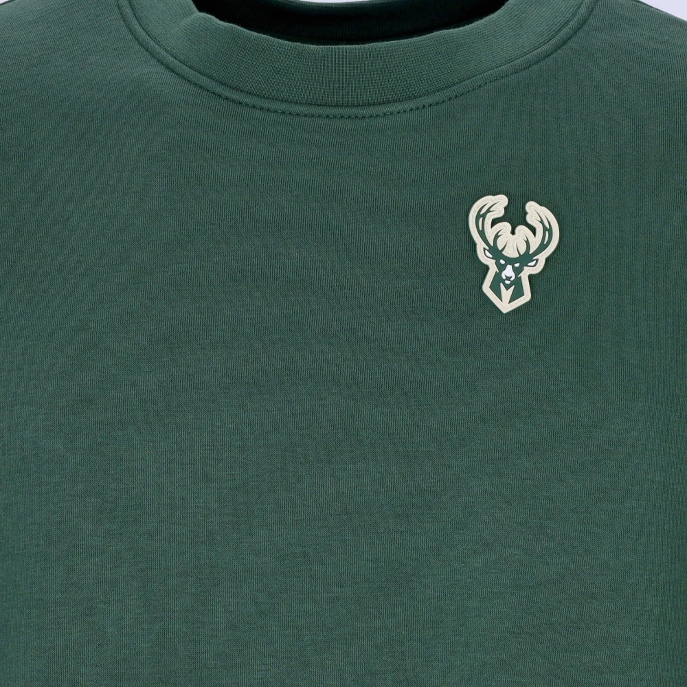 Nike Milwaukee Bucks Crewneck Sweatshirt Blue Heren