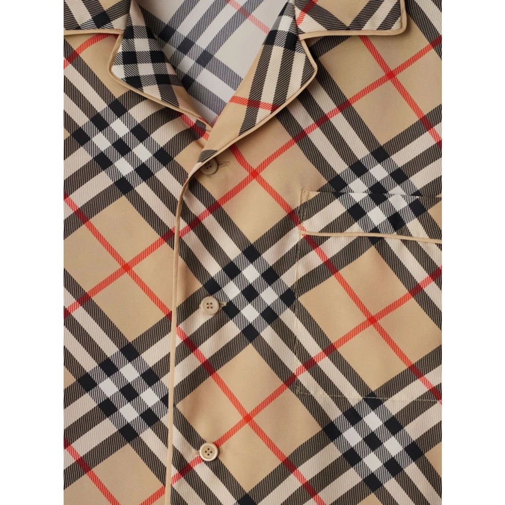Burberry Geruite Beige Overhemd Multicolor Dames