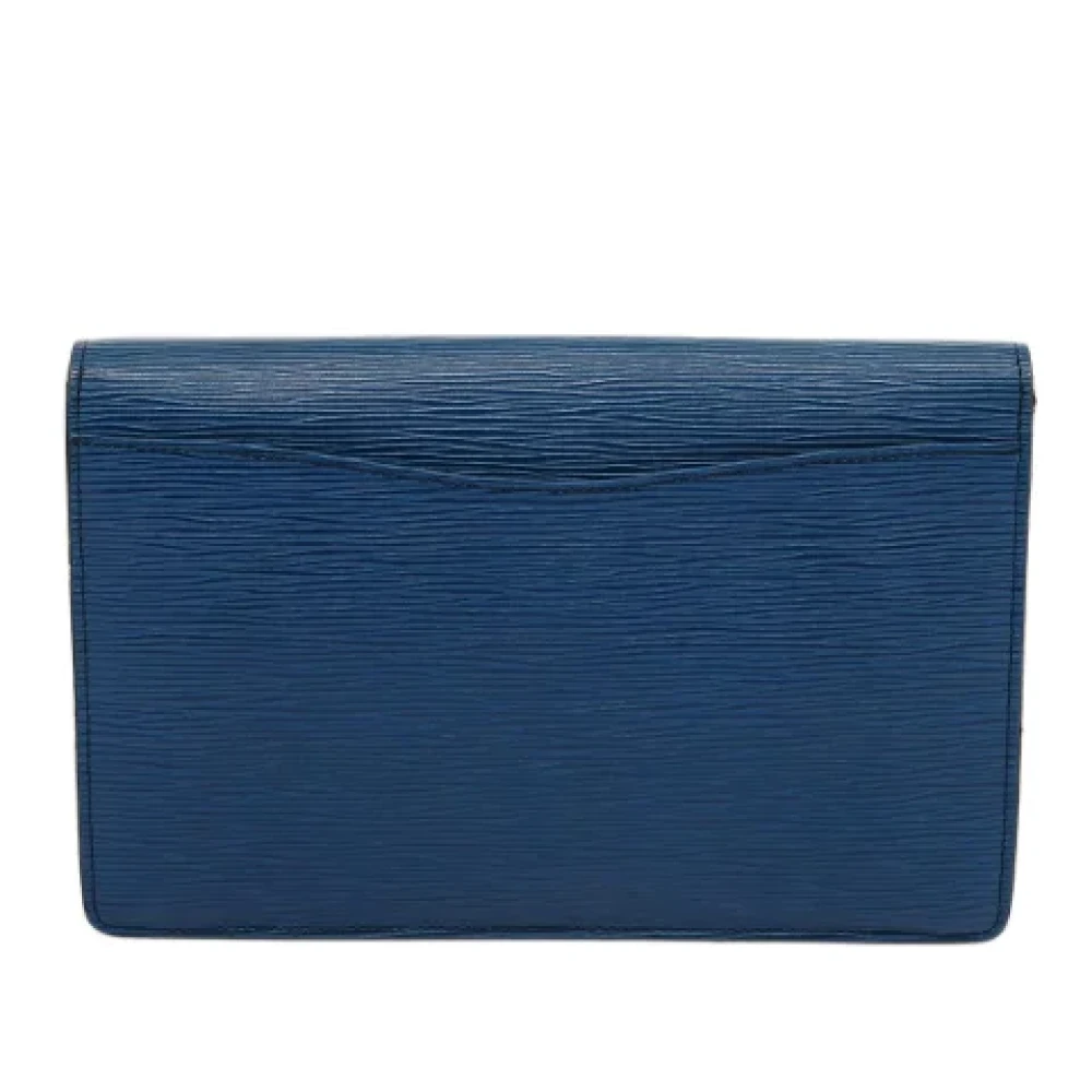 Louis Vuitton Vintage Pre-owned Leather clutches Blue Dames