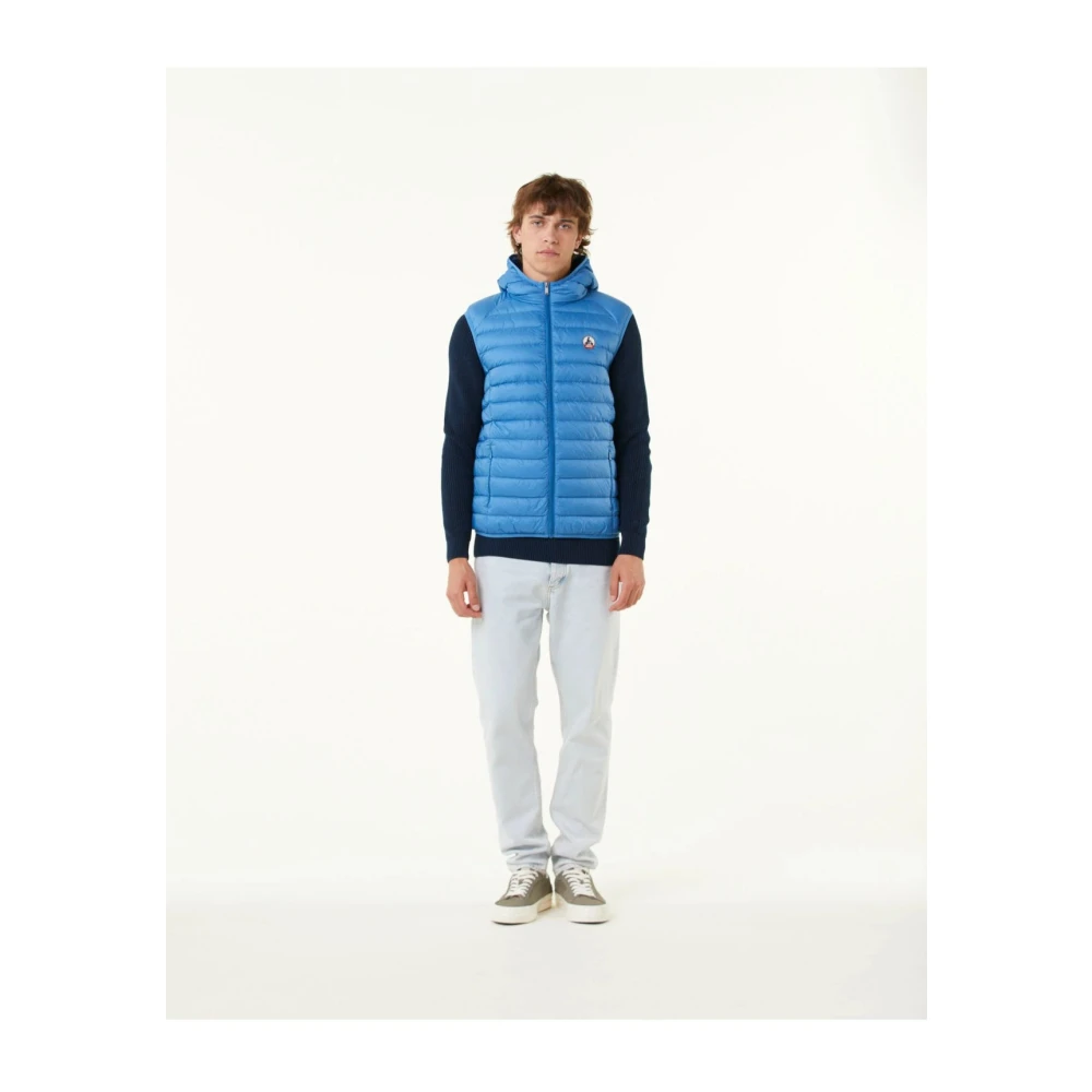 Jott Mouwloos gewatteerd vest met capuchon Blauw Blue Heren