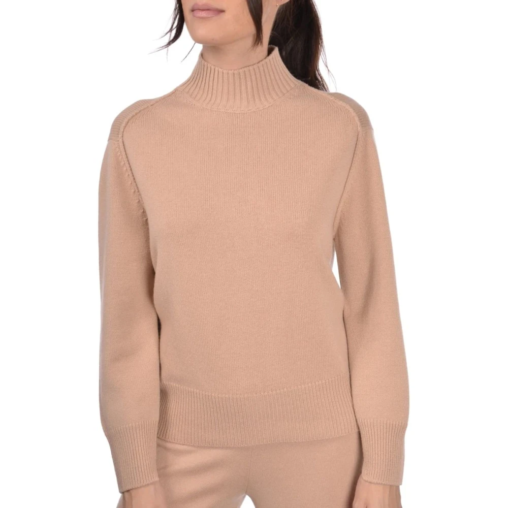 Gran Sasso Kasjmier Ribtrui Beige Dames