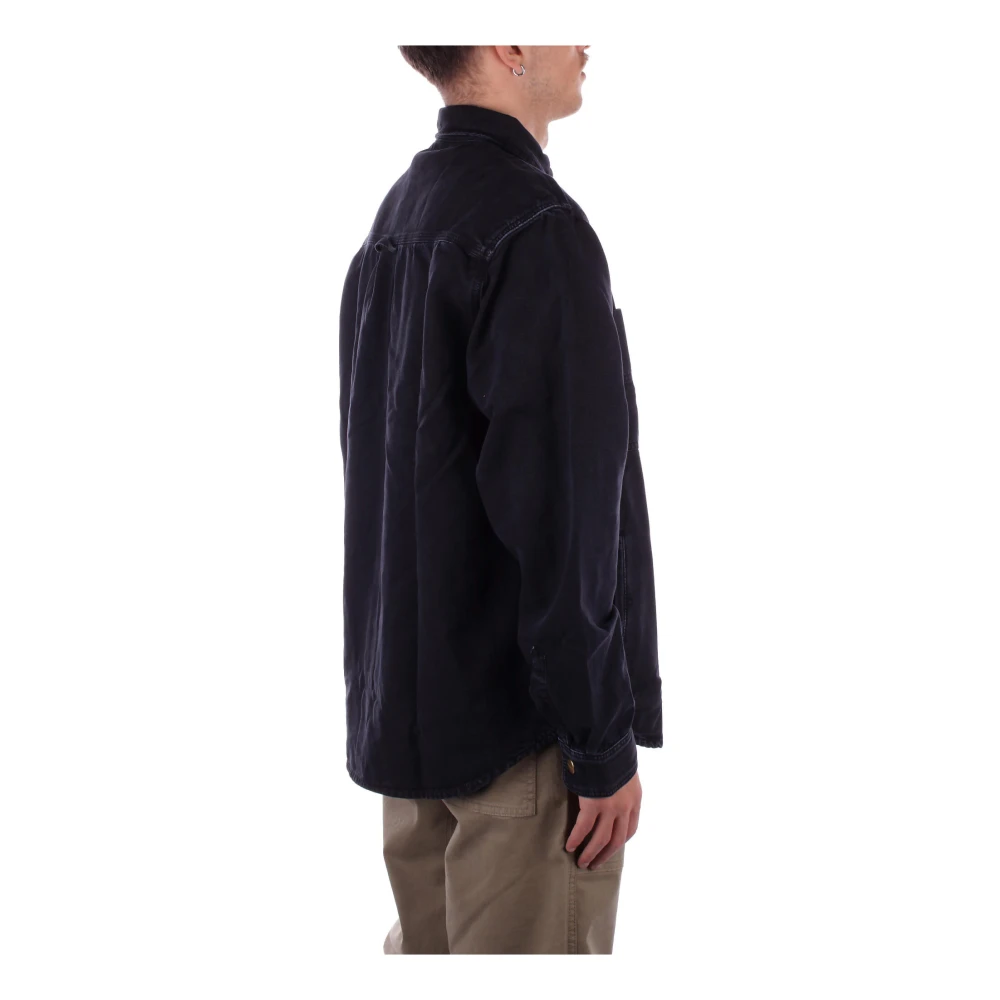 Carhartt WIP Zwart Logo Zijclip Shirt Black Heren