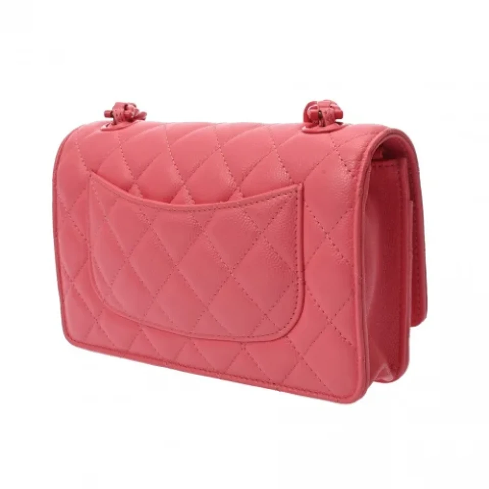 Chanel Vintage Pre-owned Leather chanel-bags Pink Dames