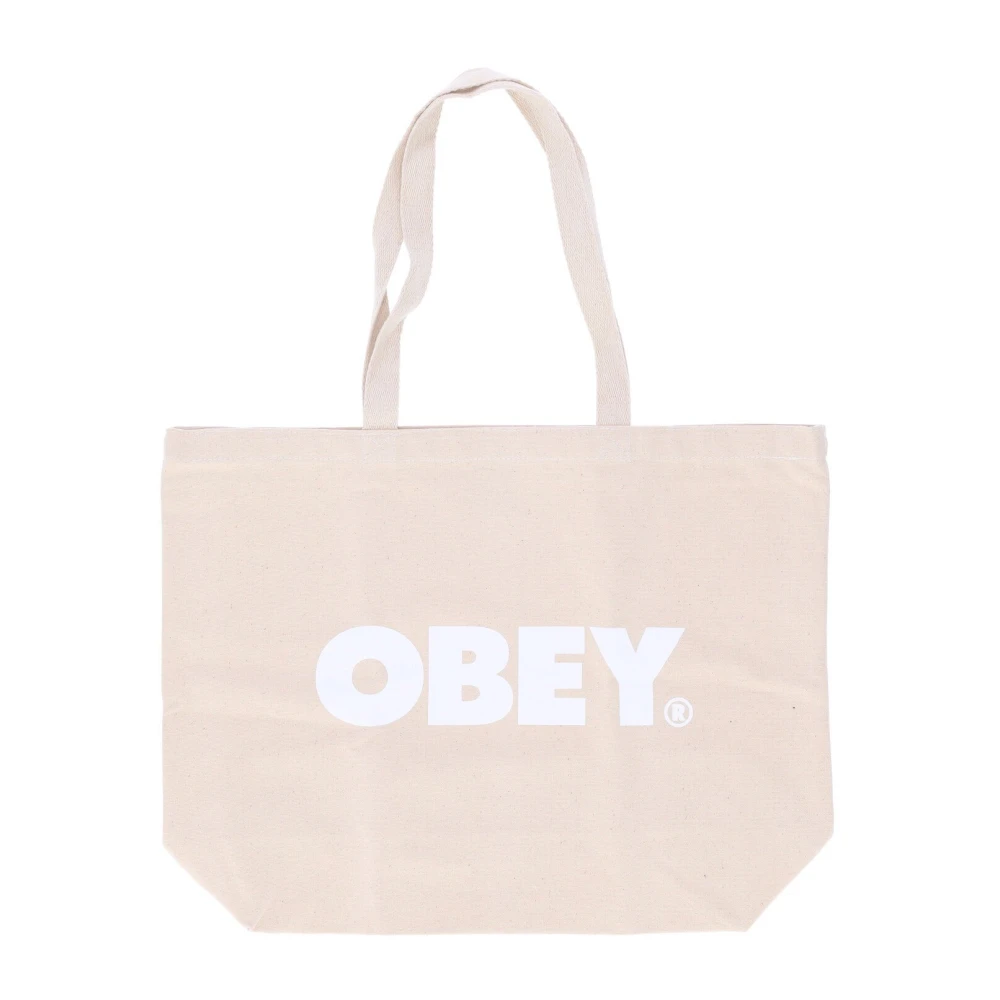 Obey Bold Tote Bag Natuurlijke Streetwear Beige Heren