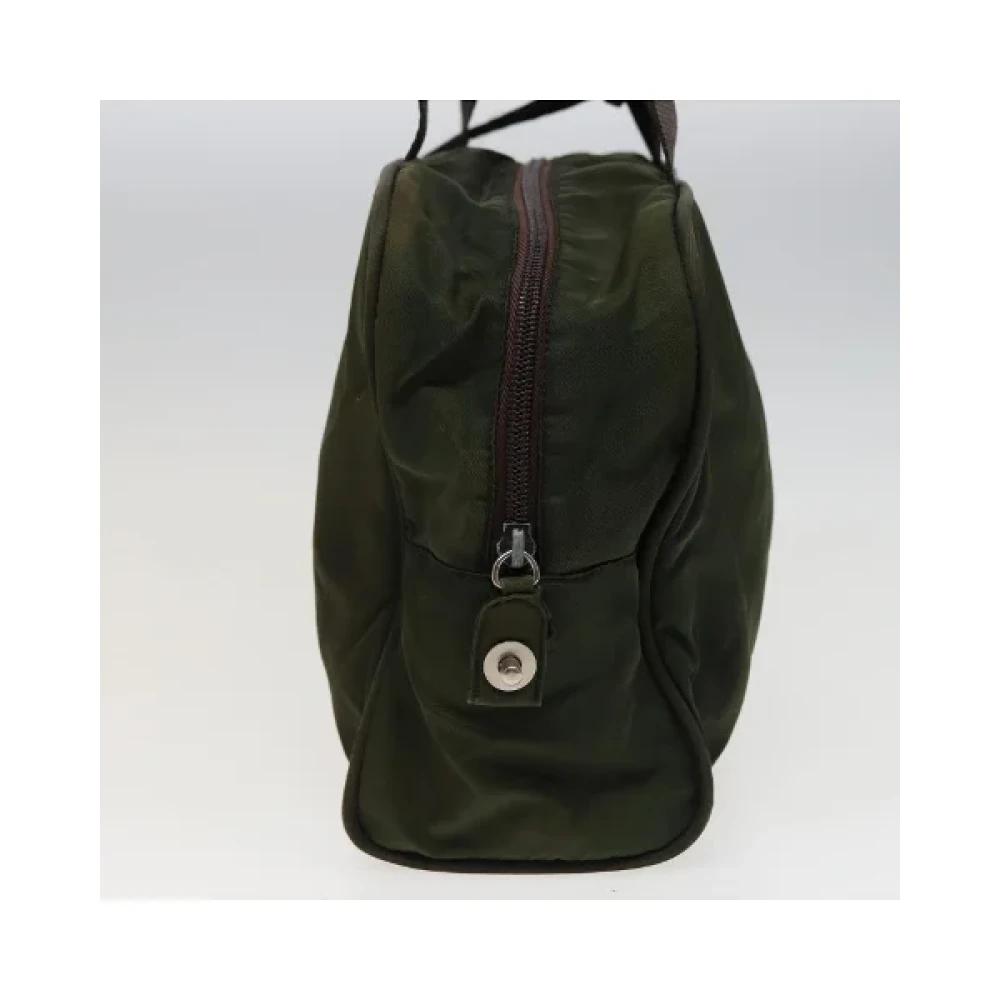 Prada Vintage Pre-owned Nylon handbags Green Dames