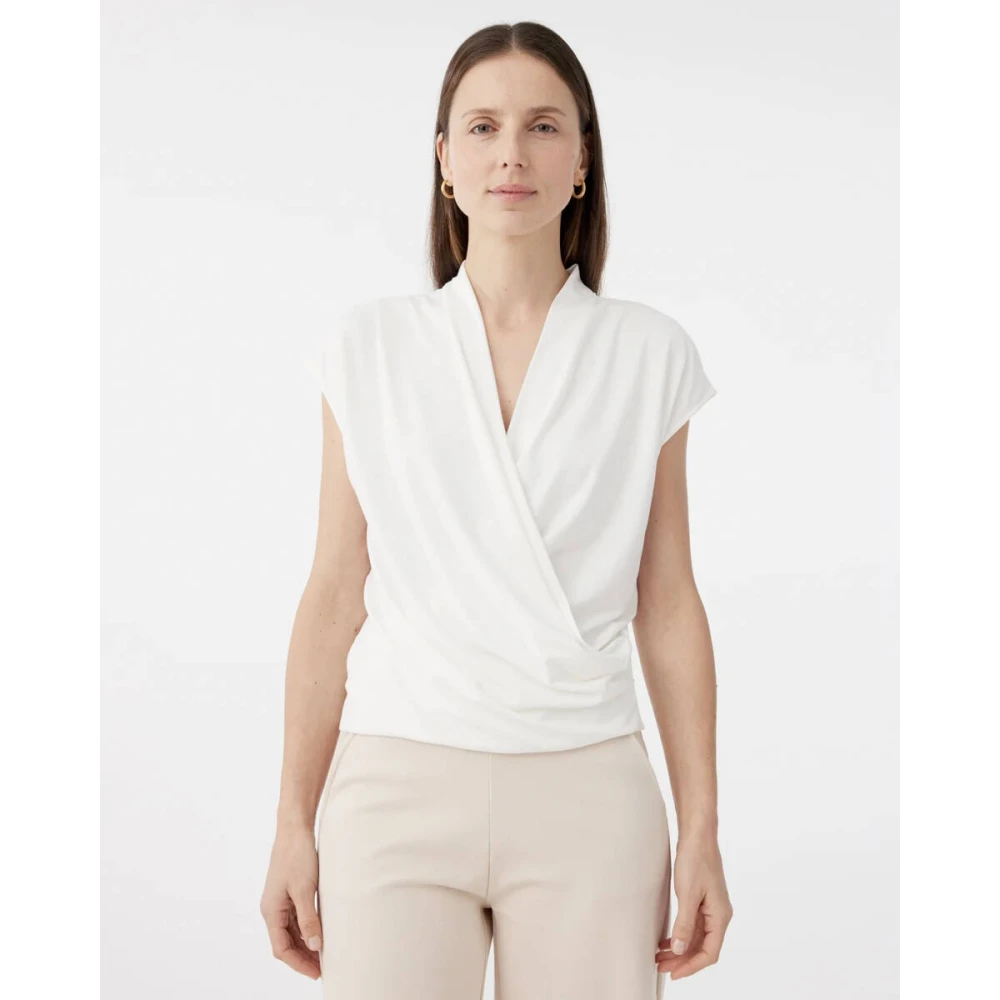 Knit-ted Mouwloze Jet Top White Dames