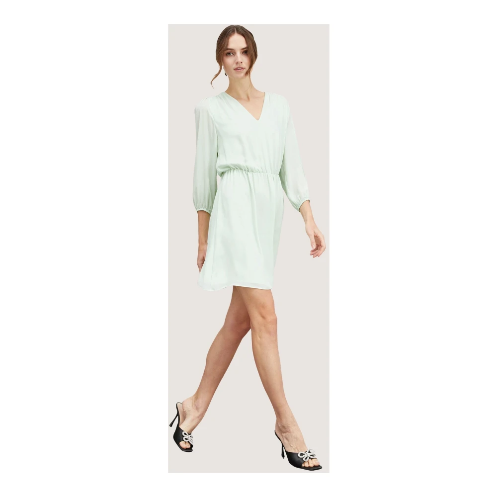 Motivi Korte Georgette Jurk met Ruches Green Dames
