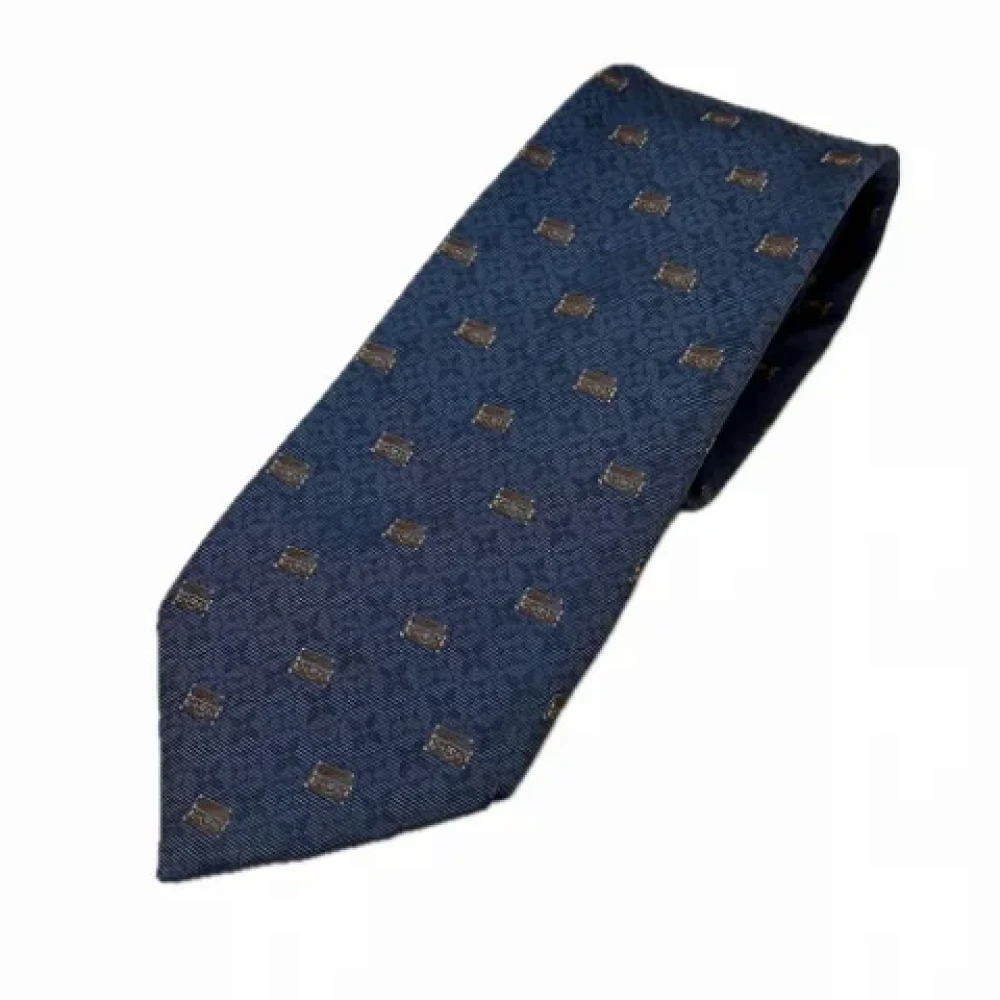 Louis Vuitton Vintage Pre-owned Silk home-office Blue Heren