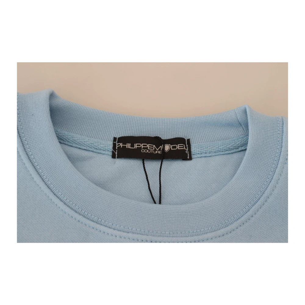 Philippe Model Blauwe Logo Print Trui met Lange Mouwen Blue Dames