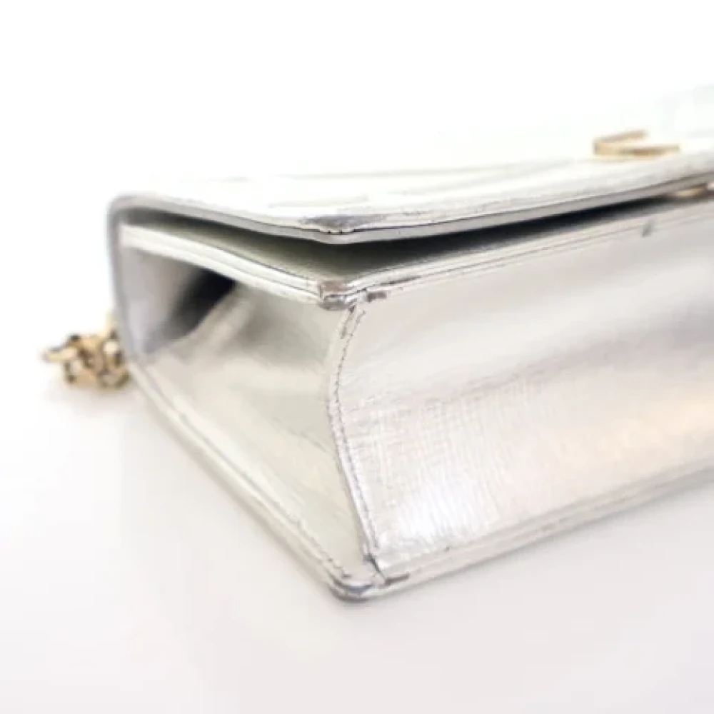 Dior Vintage Pre-owned Leather dior-bags Gray Dames