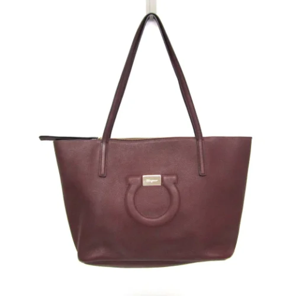 Salvatore Ferragamo Pre-owned Leather totes Red Dames