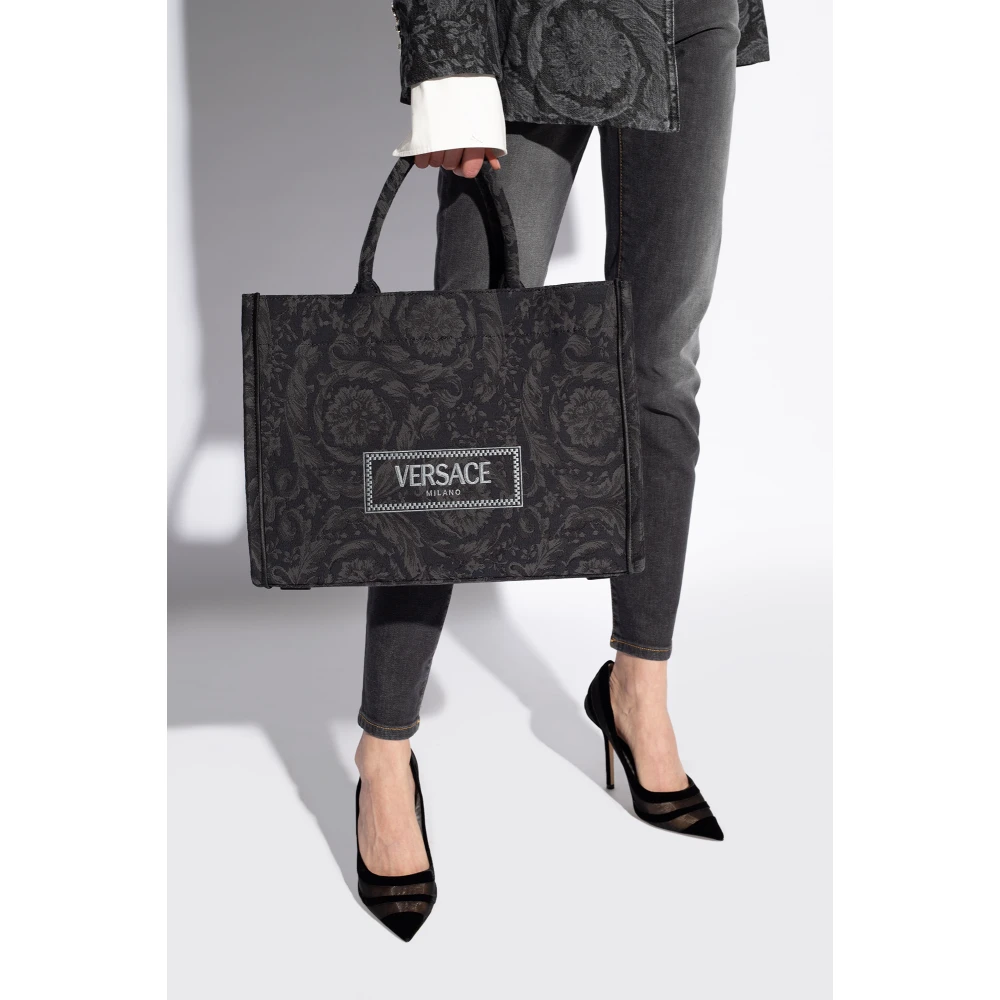 Versace Athena shopper tas Black Unisex