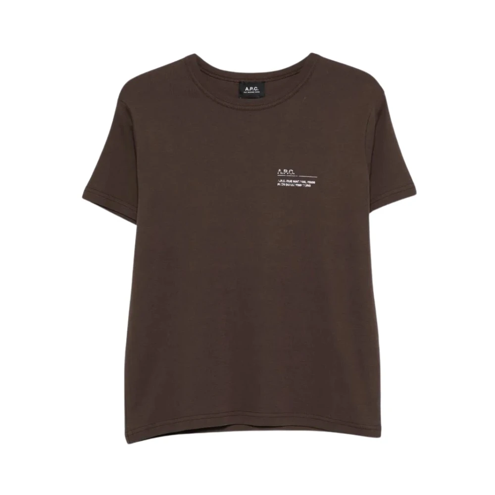 A.p.c. Men's Brown T-Shirts, Xl, Niclas T-Shirt